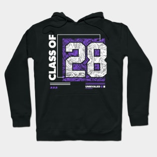 Class of 2028 Urban Streetwear // Graduation Class of '28 Purple Hoodie
